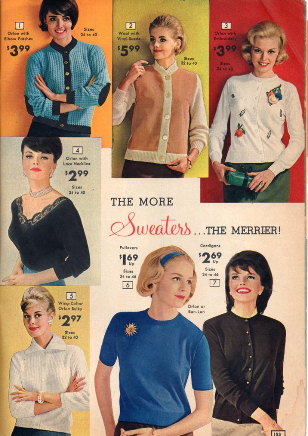 Ein Collage mit verschiedenen Bildern von Frauen in unterschiedlichen Kostümen, jeweils begleitet von Text und Dollarbeträgen.