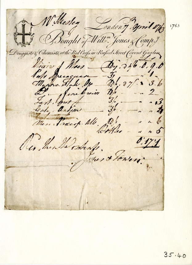 Altes, gelbliches juristisches Dokument mit sauberer Handschrift, das den Vertrag über den Verkauf von Willensvollmachten von William Jones detailliert.