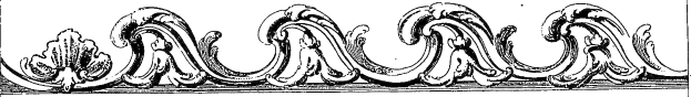Schwarz-weißes dekoratives Design mit detaillierten Schwöngen und Kurven, das das Wort "Ländlich" in fetter Schrift in der Mitte zeigt.
