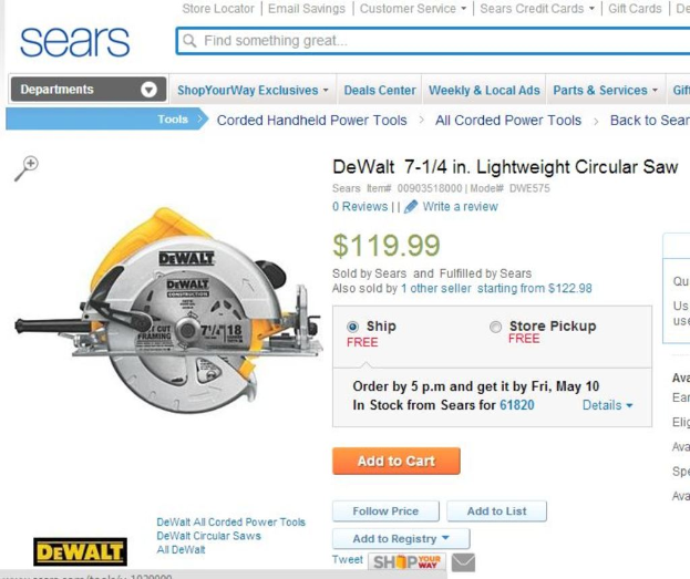 Eine Webseite mit Text und einem Bild einer Maschine.